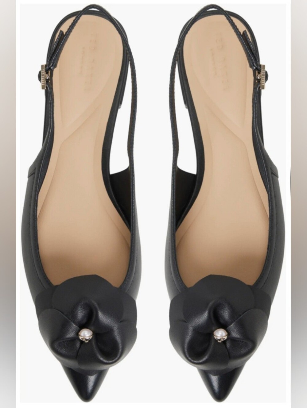 NWOB Ted Baker London Lili Rose Pointed Toe Slingbacks Flat. Size 6.5 - Picture 5 of 15
